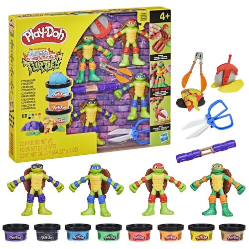 Play-Doh Cowabunga Creations Tini Nindzsa Teknőcök szett figurákkal és kiegészítőkkel - Játék
