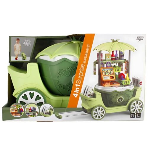 Macvi® 4 az 1-ben mobil fagylaltozó, valósághű kivitelezés, oktatási, szerepjáték, serkenti a képzeletet és a kreativitást, lila, +3 éves korig, zöld 146037151