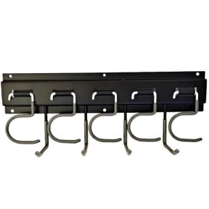 Macvi® szerszámtartó/rendező, szerszámok és különféle tárgyak tartója, könnyű összeszerelés, ellenálló anyagok, több S és egyenes horog, ideális fürdőszobába, garázsba és mosókonyhába, fekete színű