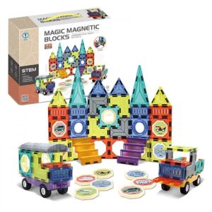 Macvi® építőjáték 71 sokszínű figurával, fejleszti a gyerekek kreativitását és képzelőerejét, 3+ éves korig.