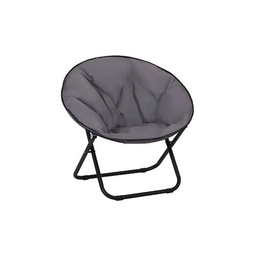 Kerti szék Macvi® modell Moon, összecsukható, stabil acélváz, kényelmes szövet, 78x13x78 cm, szürke, könnyen szállítható és tárolható. 146037324