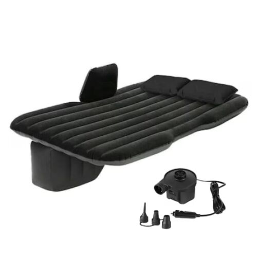 Macvi® Felfújható autómatrac párnákkal és egyensúlytámasszal, ideális hátsó üléshez, kempingezéshez, utazáshoz és pihenéshez, fekete színű 146037374