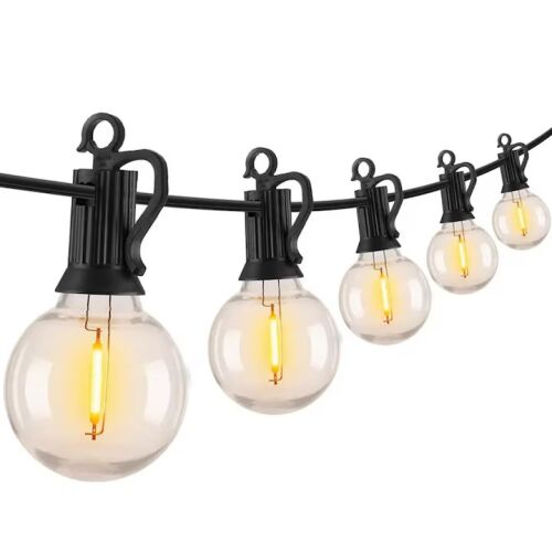 Macvi® led fényfüzér 8 méter 25 összekapcsolható G40 izzóval kültéri ellenálló, tartalék izzóval együtt 146037413