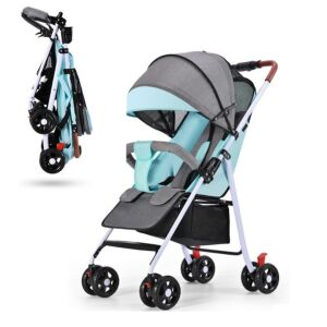 Macvi® 2 az 1-ben sport babakocsi, állítható háttámla, ergonomikus, fordítható fogantyú, védőhuzat, könnyen összecsukható rendszer, 1-3 éves korig, barna színű