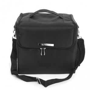 Macvi® nagy kapacitású kozmetikai pénztárca, tartós vászon anyagból, klasszikus fekete kivitelben, 19.8x24.5x24.5x24.5x27.5 cm 146037530 - Kozmetikai táska