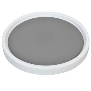 Macvi® forgó tálca a konyhába, 25 cm, csúszásmentes felület, 360°-os forgás, fűszerrendező, fehér/szürke