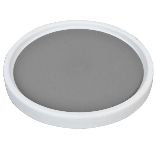 Macvi® forgó tálca a konyhába, 25 cm, csúszásmentes felület, 360°-os forgás, fűszerrendező, fehér/szürke 146037643