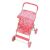 Macvi® összecsukható babakocsi babáknak, masszív fém váz, 4 stabil görgő, állítható fogantyú, tárolókosár, valósághű design, rózsaszínű 146037677