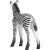 Animal Planet Zebra csikó figura, hátsó nézet, zebra borjú játék