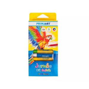 Prima Art Jumbo olajpasztell – 12 szín, extra vastag művészi pasztellkréta szett 146049802 - Rajzeszköz