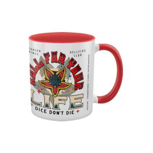 Stranger Things 4 (Roll for your life) piros belsejű bögre 146050455 - Pyramid