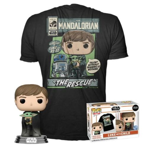 Funko Pop! &amp; Tee: Star Wars The Mandalorian - Luke w/ Grogu figura és póló (XL) 146050853