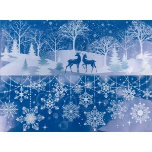 Ablakmatrica matt, glitteres 60x21 cm havas erdő 146050921 - Lakberendezés