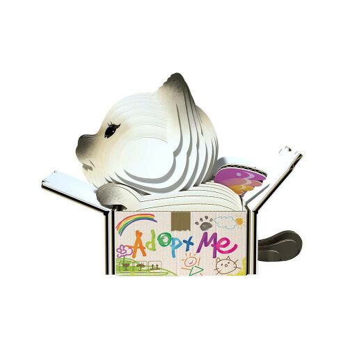 EUGY Macska Mocha 3D Puzzle - Összerakott papír macska egy dobozban - 3D puzzle