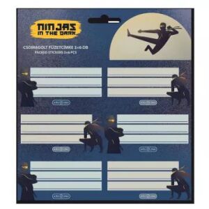 Ninjas in the Dark: Füzetcímke - 3 x 6 db-os 146051885 - Füzetcímke