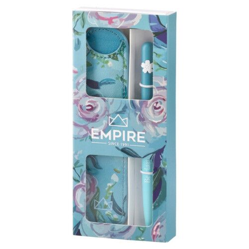 Golyóstoll Burgeon kék 1,0 mm kék tintával, eco bőr tokkal 146052004