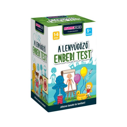 Memorace - A lenyűgöző emberi test társasjáték gyerekeknek 5+, memória- és tudásfejlesztés - Mind Fitness Games