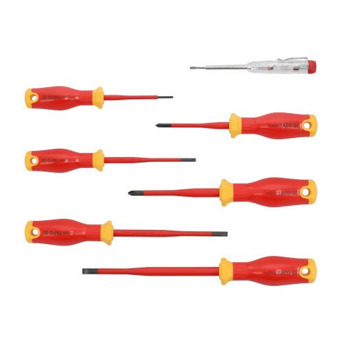 YATO Csavarhúzó készlet 7 részes 1000 V-ig szigetelt vékony kialakítás 147090539