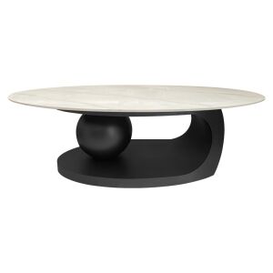 Dohányzóasztal, márvány imitáció/fekete, AXEN 146063082 - Dohányzóasztal