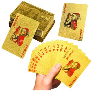 Elegáns Dollár Bankjegy Arany Játékkártya Pakli 54 Kártya