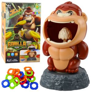 Ügyességi játék Dobd a célba Gorilla forgó hangkarikákat