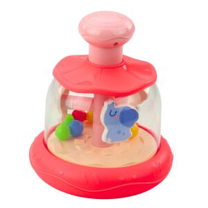 Carousel Spinning Top golyókkal és állatokkal Víziló oroszlán majom rózsaszín