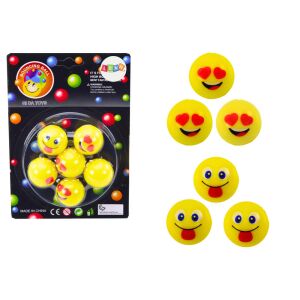 Emoji sárga gumigolyó készlet 6 db 146064518 - Pattogó labda