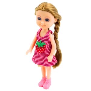 Mini baba kiegészítőkkel Kitty babakocsi rózsaszín baba szett