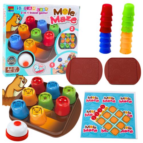 2in1 Mole labirintus ügyességi játék Fast Cups Tic Tac Toe 146065263 - Logikai játék