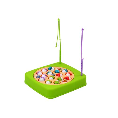 Horgász arcade játék, 15 db horgászbot, zöld