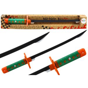 Nichirin szamuráj kard elemmel működő, kényelmes markolat, zöld hang