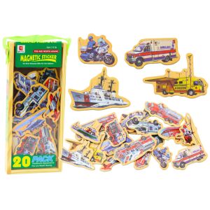 Fából készült mágneskészlet Járművek Hajórepülőgépek 20 db
