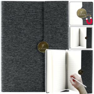 Mágneses jegyzetfüzet irodai jegyzetfüzet bélelt A5-ös fekete borítóval