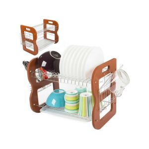 Kétszintes mosogatógép szárító fából 146066743 - Edényszárító