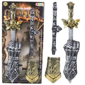Knight Set Gladiator Sword Protectors Öv díszített