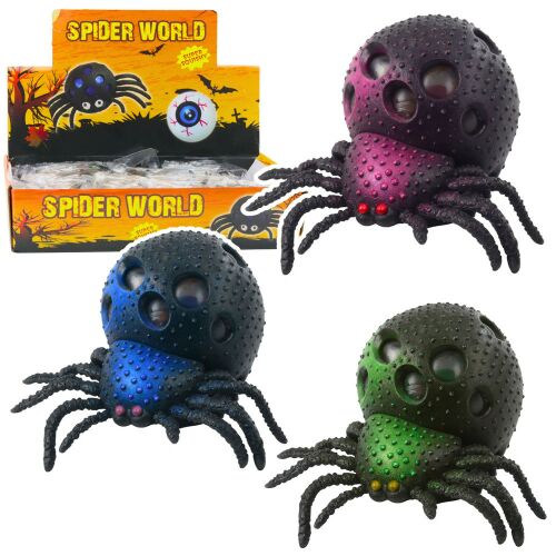 Spider Anti-Stress Squishy játék gél golyókkal, fekete 146067603