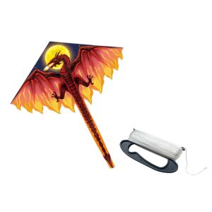 Großer roter Drachendrachen mit langem Schwanz, 170 cm x 130 cm 146067832 - Flugdrachen