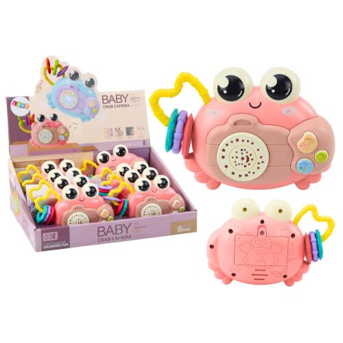 Rák Kamera Csörgő Elemmel Működő Projektor Hangok Rózsaszín