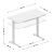 Állítható magasságú íróasztal, 120 x 60 cm, fejhallgatótartóval, üveglappal fehér 146076148