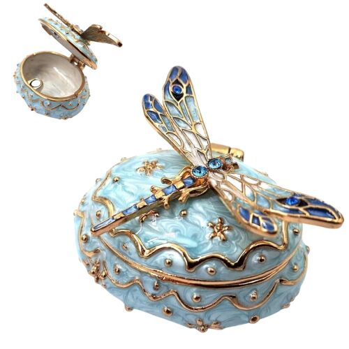 Egyedi fém díszdoboz kristályokkal - Dragonfly - B0780-06 146078210