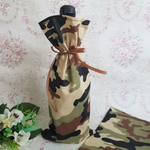 DCS56 - Terepmintás bor és pezsgőtartó textil ajándéktasak, zsák 146082065