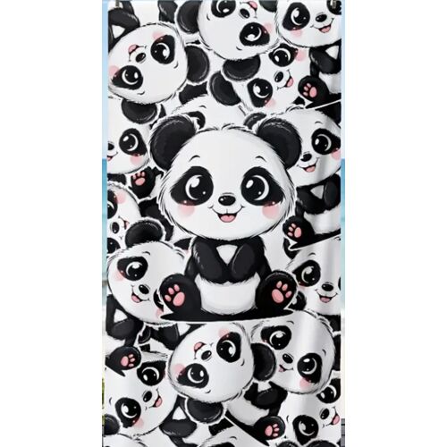 OTT61 - Panda mintás egyoldalas frottír törölköző, fürdőlepedő 70x140cm 146082184