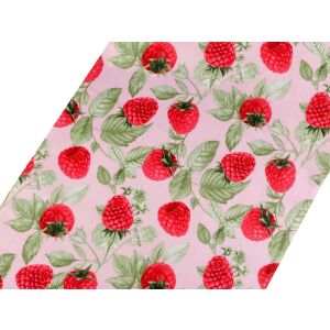 OTT76B - Málna mintás pamut konyharuha (törlőkendő) 36x50cm