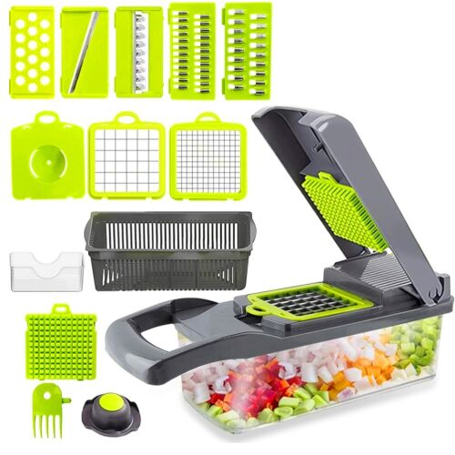 14 funkciós multifunkciós aprító, szeletelő- minden vágási, szeletelési és aprítási igényt kielégít 8 cserélhető pengével (BBV) 146090586