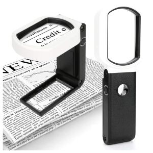 Óriás méretű nagyító beépített LED világítással, UV fénnyel és kihajtható támasztóval - 25 x nagyítás (BBKM) 146090896 - Nagyító