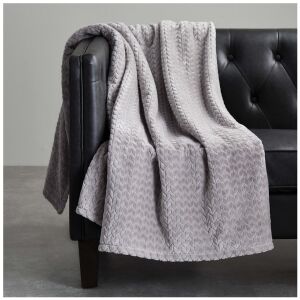 Dombornyomott, kellemes tapintású puha ágytakaró - szürke pléd 200x230cm (BBCD) 146091403 - Pléd