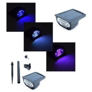 2 az 1-ben leszúrható, falra szerelhető napelemes, színváltós lámpa - beépített fényérzékelővel, energiatakarékos megoldás (BBL) 146091753 - Kert