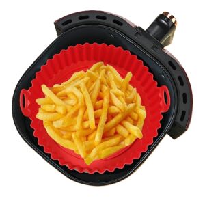 Air fryerbe helyezhető 20 cm-es szilikon sütőkosár - könnyen tisztítható, többször használható szilikon betét - 1 db (BBM) 146092451 - Forrólevegős sütő kiegészítő