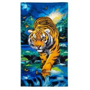 Szuper nedvszívó tigris mintás plüss strandfürdőlepedő 70 x 140 cm (BBCD) 146092623 - Baba Fürdetés & Ápolás