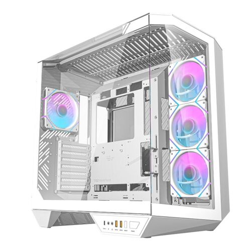 Darkflash DY470 számítógépház fehér + 4 ventilátor + GPU konzol (DY470 fans+holder Wh) 146099596
